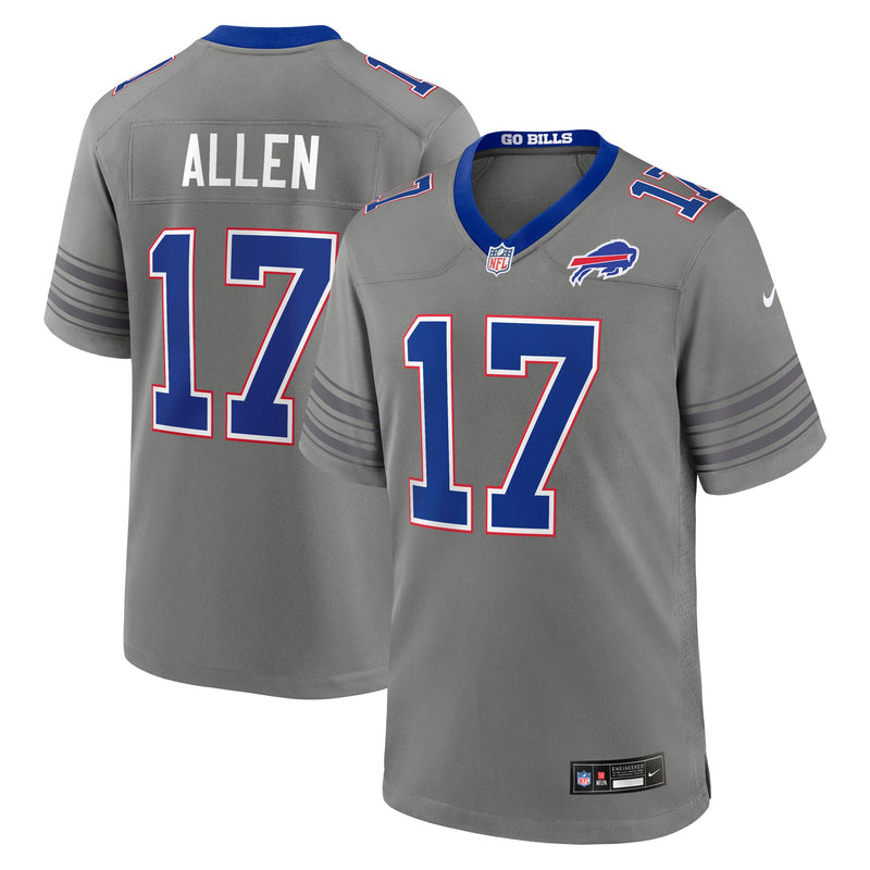 Josh Allen Buffalo Bills Football Jersey, Gray Game Sportswear Jersey Shirt, Lightweight Breathable Athletic Jersey, Casual Gift for Men
