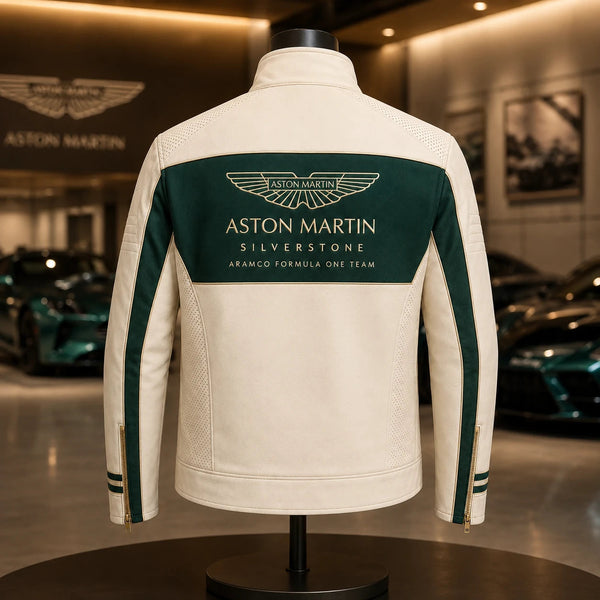 AM Silverstone - Cream and Green Racing Panel Jacket - main