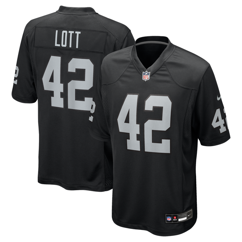 Ronnie Lott Las Vegas Raiders Football Jersey, Black Game Sportswear Jersey Shirt, Lightweight Breathable Athletic Jersey, Casual Gift for Men
