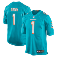 Number Groom Miami Dolphins Football Jersey, Aqua Game Sportswear Jersey Shirt, Lightweight Breathable Athletic Jersey, Casual Gift for Men