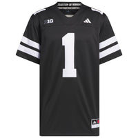 Nebraska Huskers Football Jersey, Black Alternate Sportswear Jersey Shirt, Lightweight Breathable Athletic Jersey, Casual Gift for Men