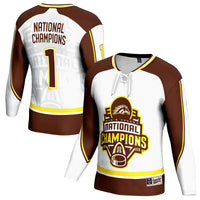 Western Michigan Broncos Hockey Jersey, White Fashion Sportswear Jersey Shirt, Long Sleeve Hockey Sweater Jersey, Casual Gift for Men