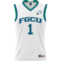 Florida Gulf Coast Eagles Basketball Jersey, White Lightweight Sportswear Jersey Shirt, Sleeveless Athletic Tank Jersey, Casual Gift for Men