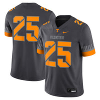 Tennessee Volunteers Football Jersey, Anthracite Game Sportswear Jersey Shirt, Lightweight Breathable Athletic Jersey, Casual Gift for Men