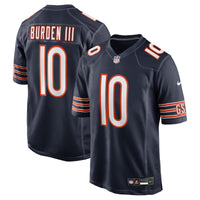 Luther Burden III Chicago Bears Football Jersey, Navy Game Sportswear Jersey Shirt, Lightweight Breathable Athletic Jersey, Casual Gift for Men