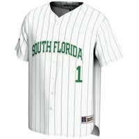 South Florida Bulls Baseball Jersey, White Fashion Sportswear Jersey Shirt, Lightweight Breathable Athletic Jersey, Casual Gift for Men