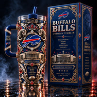 BUF Regalia - Crown, Bison and Stadium in Ornate Blue