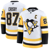 Sidney Crosby Pittsburgh Penguins Hockey Jersey, White Premium Sportswear Jersey Shirt, Long Sleeve Hockey Sweater Jersey, Casual Gift for Men