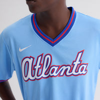 Atlanta Braves Baseball Jersey, Blue Sportswear Jersey Shirt, Lightweight Breathable Athletic Jersey, Casual Gift for Men