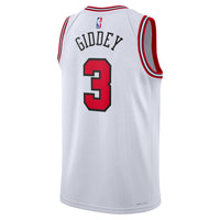 Josh Giddey Chicago Bulls Basketball Jersey, White Swingman Sportswear Jersey Shirt, Sleeveless Athletic Tank Jersey, Casual Gift for Men