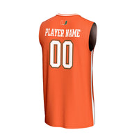 Miami Hurricanes Basketball Jersey, Orange Fashion Lightweight Sportswear Jersey Shirt, Sleeveless Athletic Tank Jersey, Casual Gift for Men