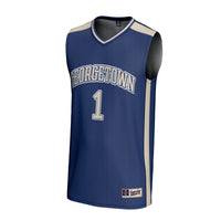 Georgetown Hoyas Basketball Jersey, Navy Fashion Lightweight Sportswear Jersey Shirt, Sleeveless Athletic Tank Jersey, Casual Gift for Men