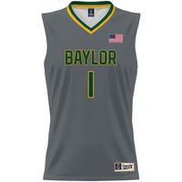 Baylor Bears Basketball Jersey, Gray Lightweight Sportswear Jersey Shirt, Sleeveless Athletic Tank Jersey, Casual Gift for Men