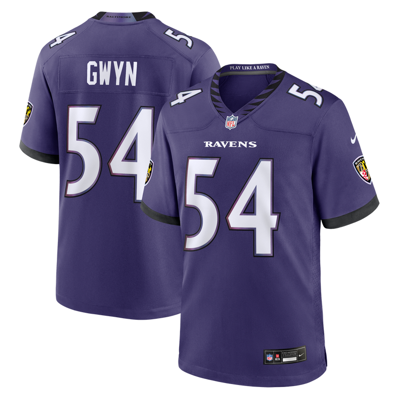 Jovaughn Gwyn Baltimore Ravens Football Jersey, Purple Game Sportswear Jersey Shirt, Lightweight Breathable Athletic Jersey, Casual Gift for Men