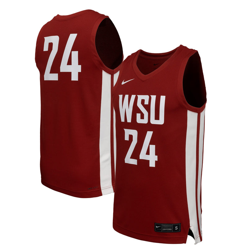 Washington State Cougars Basketball Jersey, Crimson Replica Sportswear Jersey Shirt, Sleeveless Athletic Tank Jersey, Casual Gift for Men