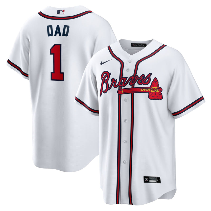 Atlanta Braves Baseball Jersey, White Sportswear Jersey Shirt, Lightweight Breathable Athletic Jersey, Casual Gift for Men, Style 202855874
