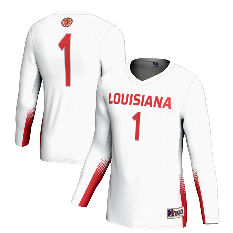 Louisiana Ragin' Cajuns Volleyball Jersey, White Sportswear Jersey Shirt, Lightweight Breathable Athletic Jersey, Casual Gift for Men