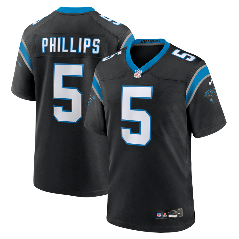 Jaelan Phillips Carolina Panthers Football Jersey, Black Sportswear Jersey Shirt, Lightweight Breathable Athletic Jersey, Casual Gift for Men