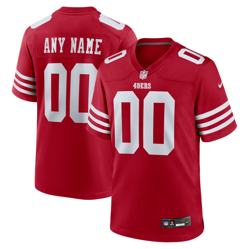 San Francisco 49ers Football Jersey, Scarlet Sportswear Jersey Shirt, Lightweight Breathable Athletic Jersey, Casual Gift for Men