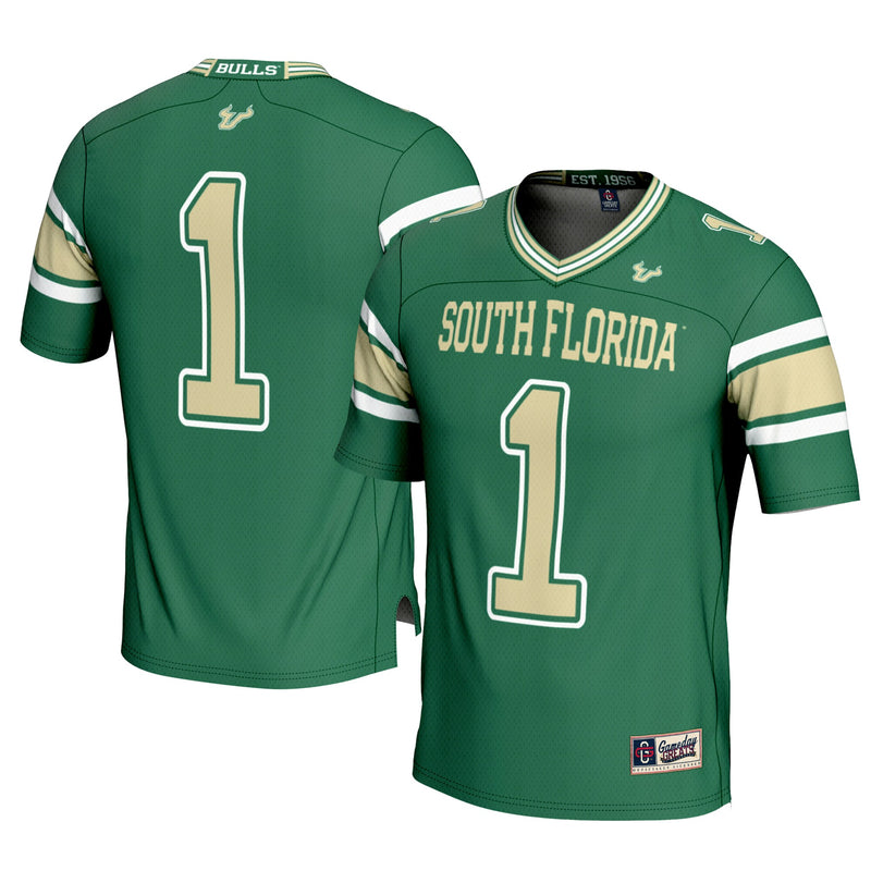 South Florida Bulls Football Jersey, Green Sportswear Jersey Shirt, Lightweight Breathable Athletic Jersey, Casual Gift for Men