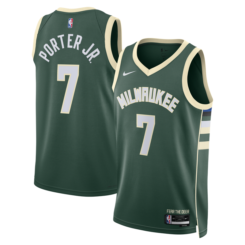 Kevin Porter Jr. Milwaukee Bucks Basketball Jersey, Sportswear Jersey Shirt, Sleeveless Athletic Jersey, Casual Gift for Men, Style 204632628