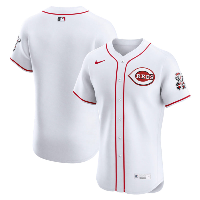 Cincinnati Reds Baseball Jersey, White Elite Home Sportswear Jersey Shirt, Lightweight Breathable Athletic Jersey, Casual Gift for Men