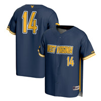 West Virginia Mountaineers Lightweight Baseball Jersey, Sportswear Jersey Shirt, Lightweight Breathable Athletic Jersey, Casual Gift for Men