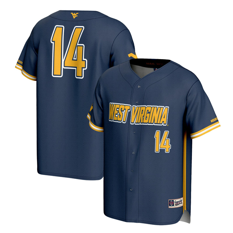 West Virginia Mountaineers Lightweight Baseball Jersey, Sportswear Jersey Shirt, Lightweight Breathable Athletic Jersey, Casual Gift for Men