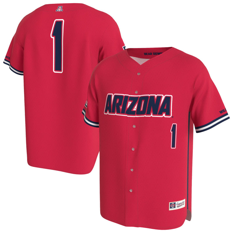 Arizona Wildcats Baseball Jersey, Red Sportswear Jersey Shirt, Lightweight Breathable Athletic Jersey, Casual Gift for Men, Style 204688200