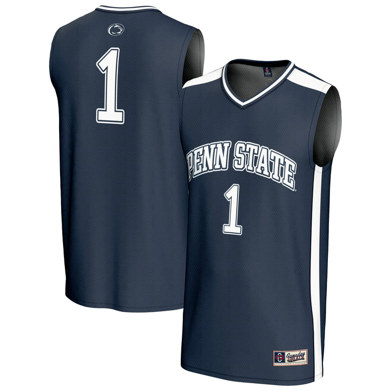 Penn State Nittany Lions Basketball Jersey, Navy Sportswear Jersey Shirt, Sleeveless Athletic Tank Jersey, Casual Gift for Men, Style 202462075