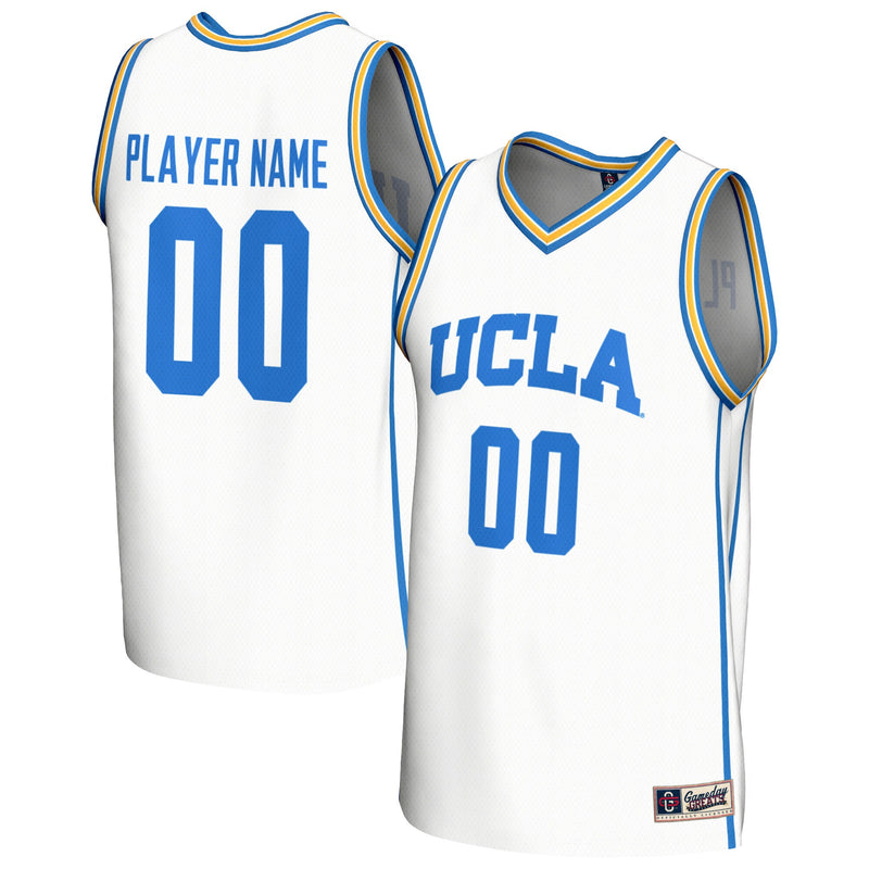 UCLA Bruins Basketball Jersey, White Fashion Lightweight Sportswear Jersey Shirt, Sleeveless Athletic Tank Jersey, Casual Gift for Men