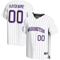 Washington Huskies Baseball Jersey, White Lightweight Sportswear Jersey Shirt, Lightweight Breathable Athletic Jersey, Casual Gift for Men