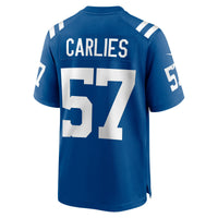 Jaylon Carlies Indianapolis Colts Football Jersey, Royal Sportswear Jersey Shirt, Lightweight Breathable Athletic Jersey, Casual Gift for Men