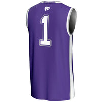 Kansas State Wildcats Basketball Jersey, Purple Sportswear Jersey Shirt, Sleeveless Athletic Tank Jersey, Casual Gift for Men, Style 200951919
