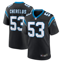 Claudin Cherelus Carolina Panthers Football Jersey, Black Sportswear Jersey Shirt, Lightweight Breathable Athletic Jersey, Casual Gift for Men