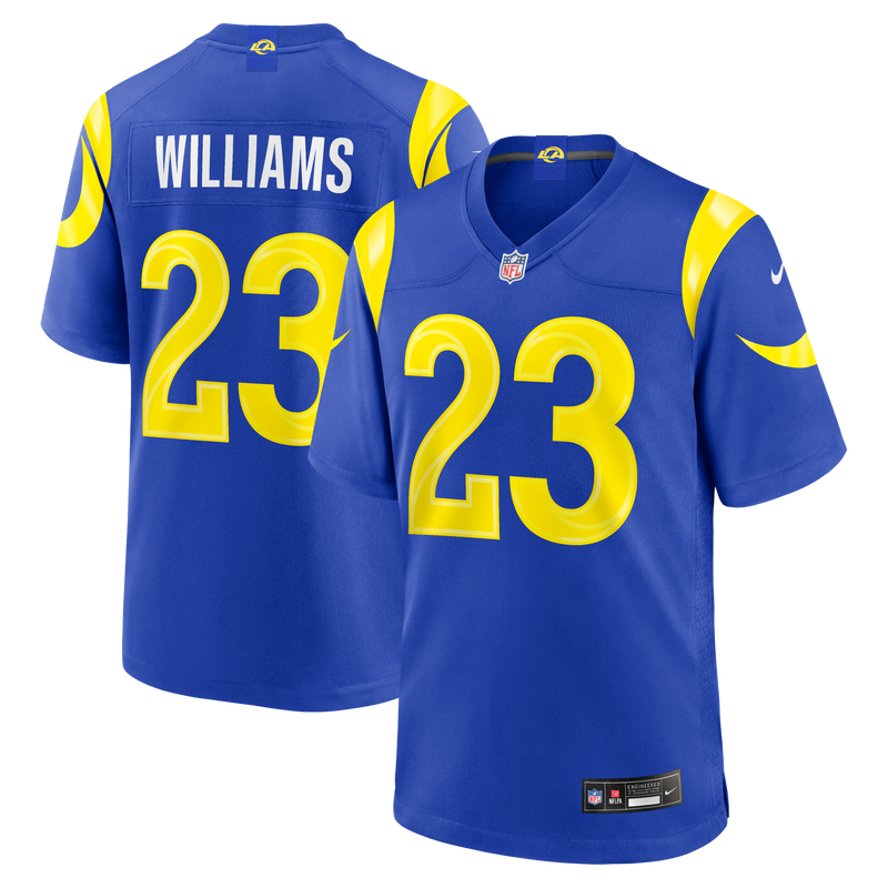 Kyren Williams Los Angeles Rams Football Jersey, Royal Game Sportswear Jersey Shirt, Lightweight Breathable Athletic Jersey, Casual Gift for Men
