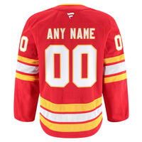 Calgary Flames Hockey Jersey, Red Authentic Sportswear Jersey Shirt, Long Sleeve Hockey Sweater Jersey, Casual Gift for Men, Style 202056751