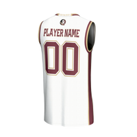 Florida State Seminoles Basketball Jersey, White Fashion Sportswear Jersey Shirt, Sleeveless Athletic Tank Jersey, Casual Gift for Men
