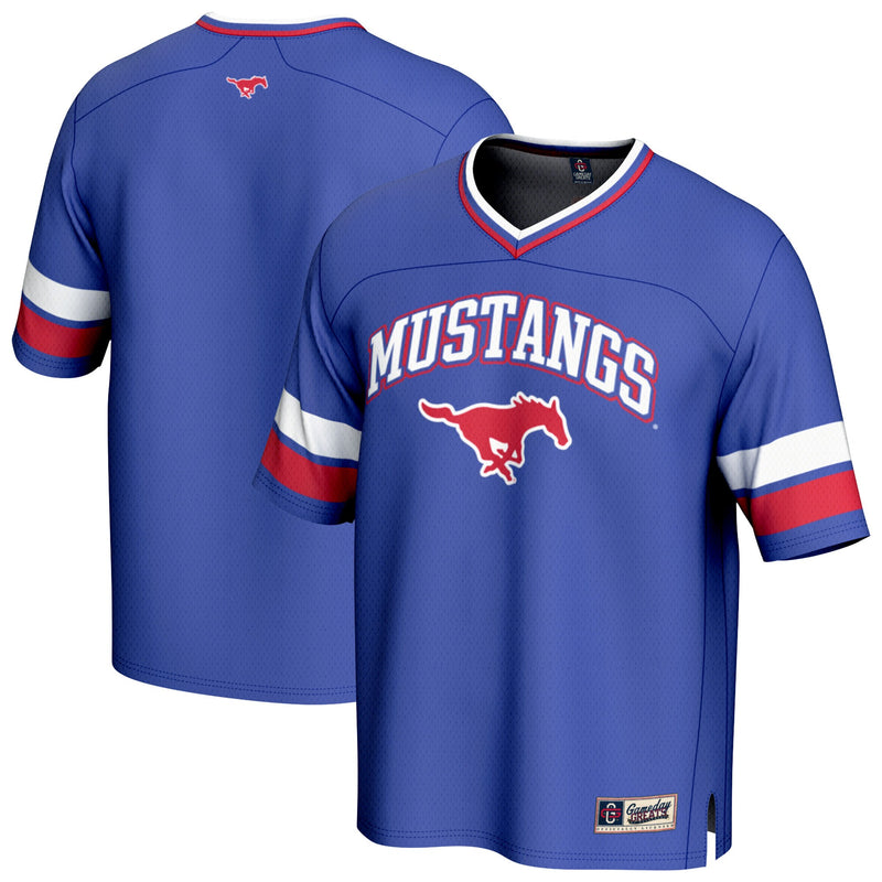 SMU Mustangs Football Jersey, Royal Sportswear Jersey Shirt, Lightweight Breathable Athletic Jersey, Casual Gift for Men