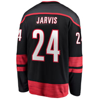 Seth Jarvis Carolina Hurricanes Hockey Jersey, Black Breakaway Sportswear Jersey Shirt, Long Sleeve Hockey Sweater Jersey, Casual Gift for Men