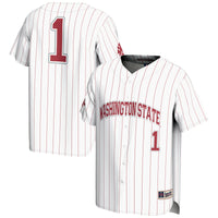 Washington State Cougars Lightweight Baseball Jersey, White Sportswear Jersey Shirt, Lightweight Breathable Athletic Jersey, Casual Gift for Men