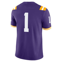 LSU Tigers Football Jersey, Purple Game Sportswear Jersey Shirt, Lightweight Breathable Athletic Jersey, Casual Gift for Men, Style 200894135