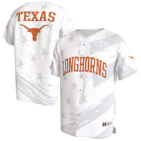 Texas Longhorns Baseball Jersey, White Fashion Lightweight Sportswear Jersey Shirt, Lightweight Breathable Athletic Jersey, Casual Gift for Men