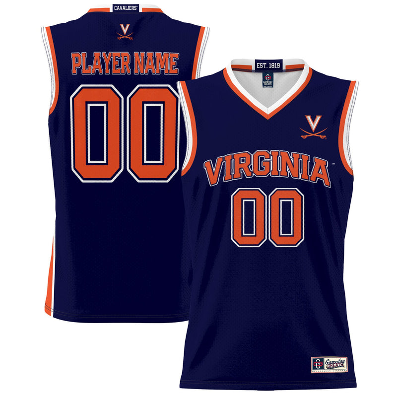 Virginia Cavaliers Basketball Jersey, Navy Sportswear Jersey Shirt, Sleeveless Athletic Tank Jersey, Casual Gift for Men