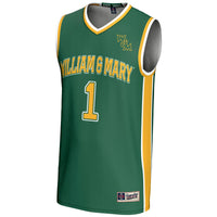William & Mary Tribe Basketball Jersey, Green Lightweight Sportswear Jersey Shirt, Sleeveless Athletic Tank Jersey, Casual Gift for Men