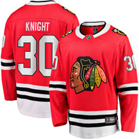 Spencer Knight Chicago Blackhawks Hockey Jersey, Red Breakaway Sportswear Jersey Shirt, Long Sleeve Hockey Sweater Jersey, Casual Gift for Men