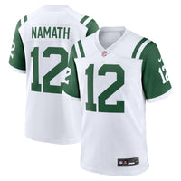 Joe Namath New York Jets Football Jersey, White Game Sportswear Jersey Shirt, Lightweight Breathable Athletic Jersey, Casual Gift for Men