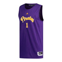 ECU Pirates Basketball Jersey, Purple Replica Sportswear Jersey Shirt, Sleeveless Athletic Tank Jersey, Casual Gift for Men