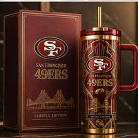 SF - Art Deco Lines in Crimson and Gold
