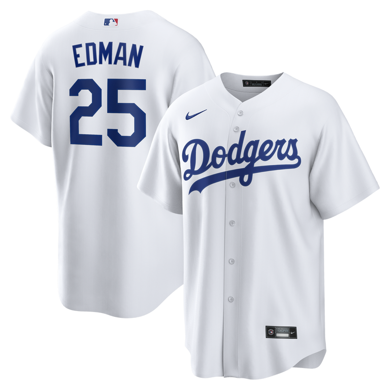 Tommy Edman Los Angeles Dodgers Baseball Jersey, White Sportswear Jersey Shirt, Lightweight Breathable Athletic Jersey, Casual Gift for Men